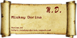Miskey Dorina névjegykártya