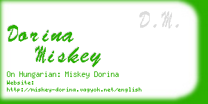 dorina miskey business card